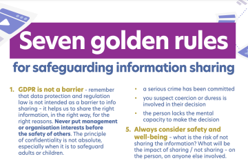 NSAB 7 golden rules of safeguarding information sharing