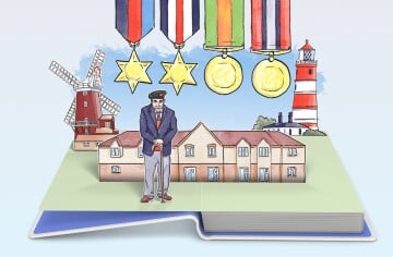 herbert and building with medals screenshot