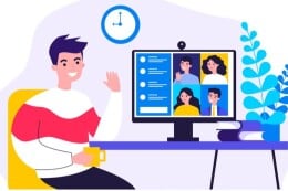 smiley cartoon virtual training